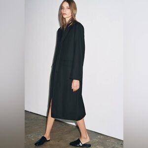 New Zara oversized tailored coat ZW collection in black - small